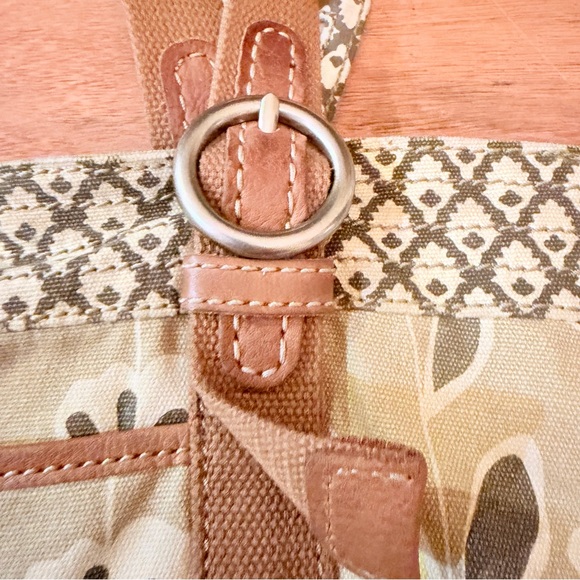 Vintage Fossil Tan Beige Yellow Women's Hobo Bag Tote Purse - Picture 10 of 16